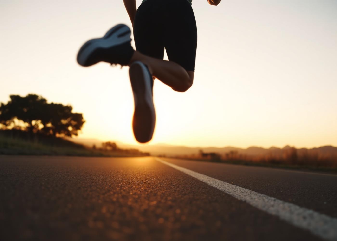 Runner at golden hour.